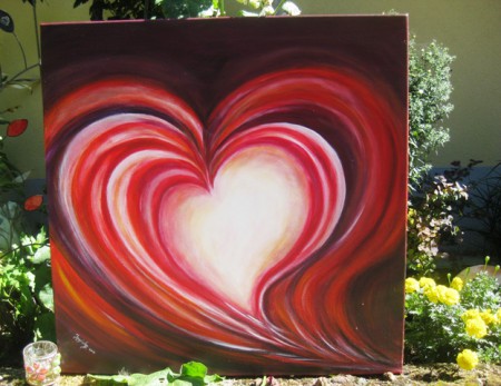 "Öffne dein Herz" 80 x 80 cm 